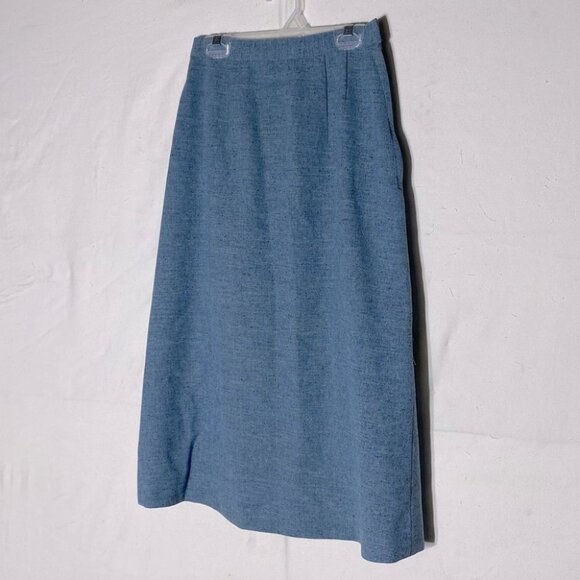 Vintage Dresses & Skirts - Vintage Handmade Blue Midi Skirt XS